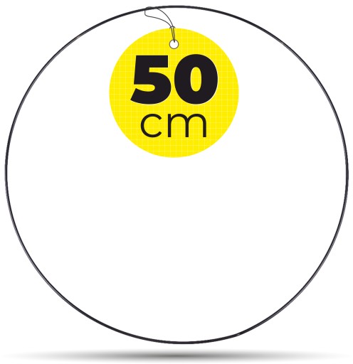 CZARNA metalowa obręcz kółko do łapacza snów 50 cm