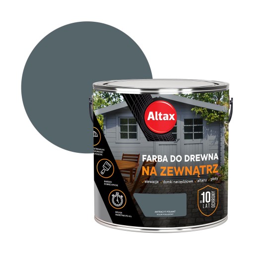 ALTAX FARBA DO DREWNA 2,5L ANTRACYT