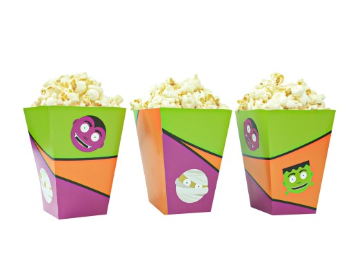 Pudełka na popcorn Potworki Halloween