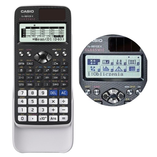 KALKULATOR NAUKOWY CASIO CYFROWY WYŚWIETLACZ LCD JĘZYK POLSKI NA MATURĘ