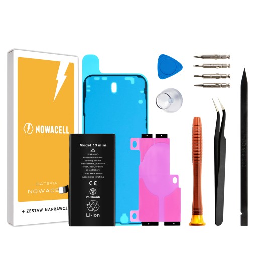 Bateria NOWACELL do iPhone 13 Mini - większa pojemność 2550mAh