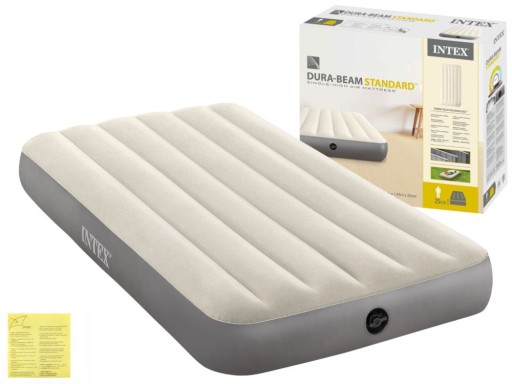 Materac Dmuchany Welurowy Jednoosobowy 191x99x25 Intex 64101 Model2024