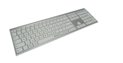 KLAWIATURA NOŻYCOWA BEZPRZEWODOWA QWERTZ JELLY COMB K15G-3 SREBRNA