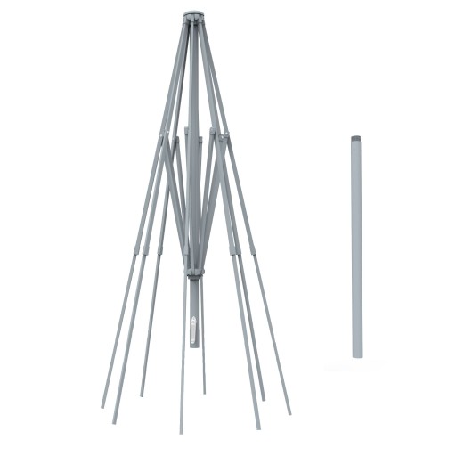 Stelaż aluminiowy do parasola okrągłego 5m SREBRNY