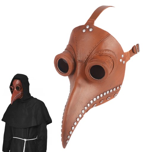 MASKA PLAGUE DOCTOR DŻUMA PTAK HALLOWEEN COSPLAY SKÓRA PU