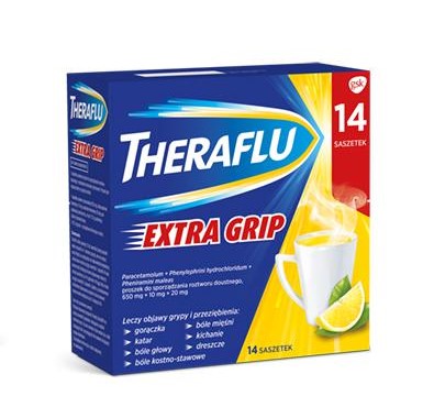 THERAFLU EXTRA GRIP objawy przeziębienia i grypy