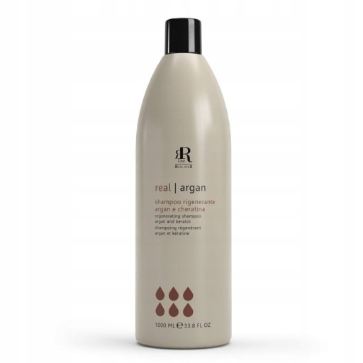 RR Line Real Argan - 1000 ml Szampon regenerujący z arganem i keratyną