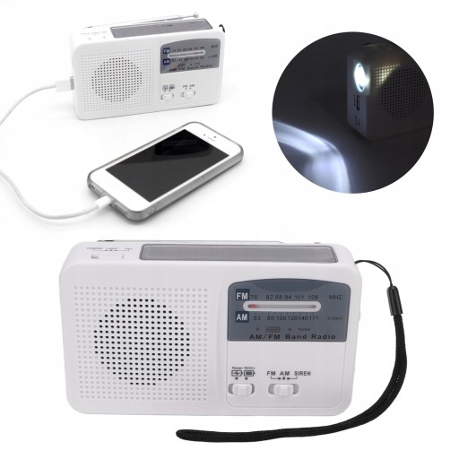 RADIO FM AM AWARYJNE KORBA DYNAMO SOLAR LATARKA
