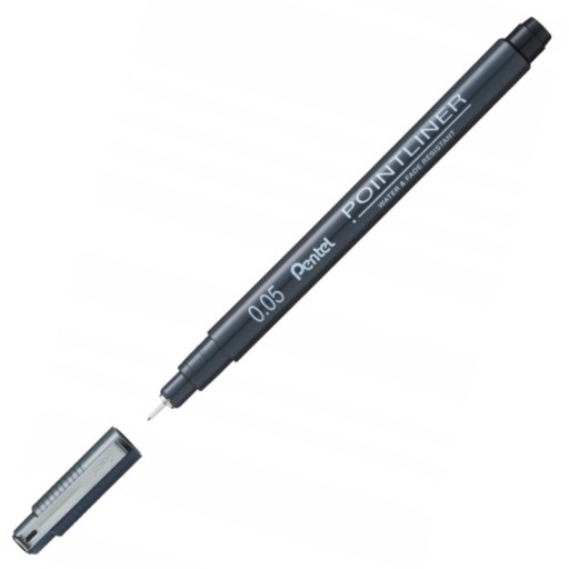 Cienkopis Kreślarski Pentel 0,05 Pointliner Czarny