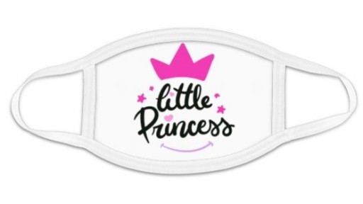 MASKA RÓŻOWA UŚMIECH CUTE PRINCESS BAWEŁNIANA PL