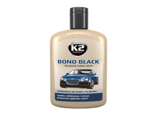 CZERNIDŁO DO GUMY I PLASTIKU BLACK 200 ML K2 545