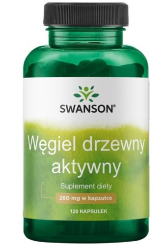 SWANSON Węgiel drzewny aktywny 120 kaps.