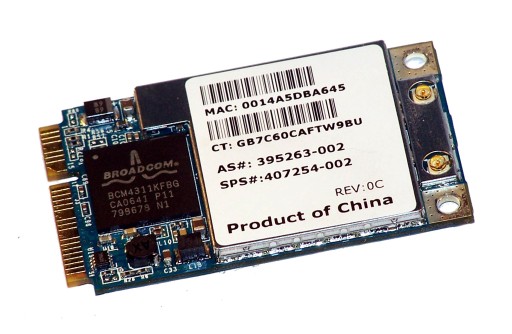 WIFI BROADCOM BCM94311MCAG 802.11ABG miniPCIe