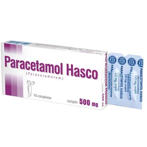 Paracetamol Hasco 500mg, czopki, 10 sztuk