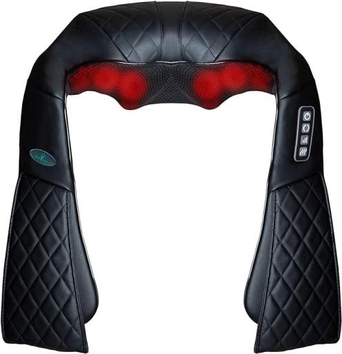 MASAŻER SZYI PLECÓW RAMION SHIATSU OLIVER JAMES + TORBA PODRÓŻNA ADAPTER