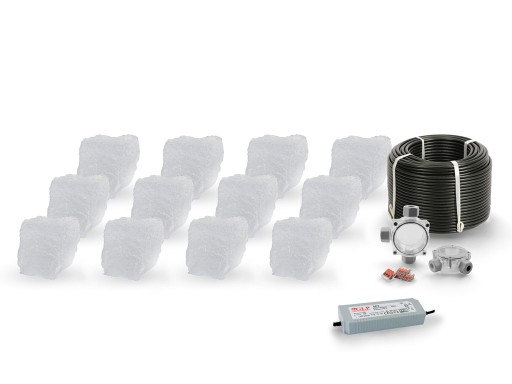 12x Świecąca Kostka Brukowa LED Granit 8x9x6 BD