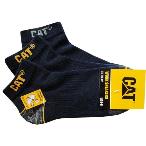 CATERPILLAR CAT WORK SNEAKERS SKARPETY ROBOCZE 3-PAK 39-42 STOPKI navy