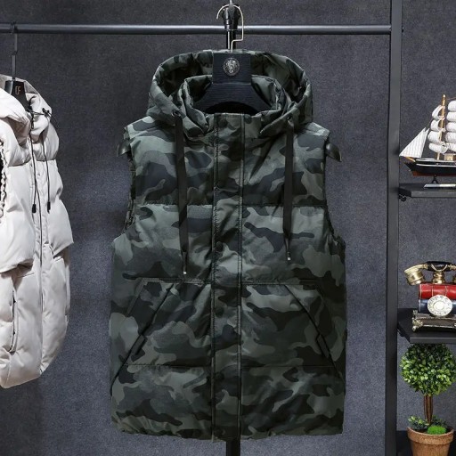 Camouflage Vest Men Fashion Sleeveless Jackets 7XL