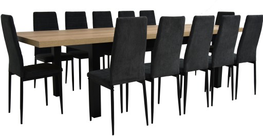 DUŻY ZESTAW salon STÓŁ 100x200/300 i 12 krzeseł