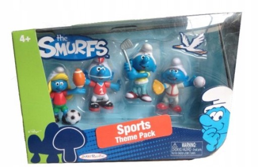 FIGURKI POSTACI SMERFÓW SMERFY SPORTOWE SPORT