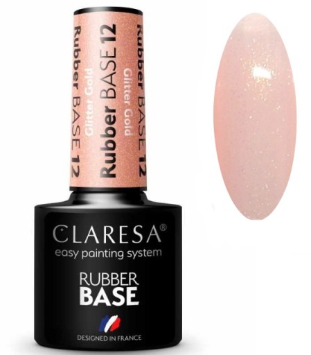 CLARESA RUBBER BAZA KAUCZUKOWA Złote Drobinki nr12