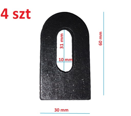 UCHWYT MOCOWANIE UCHO ŁĄCZNIK PRZĘSŁA 30x60 6mm