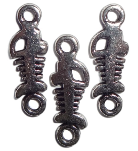 ZAWIESZKI CHARMS ŁĄCZNIK RYBIE OŚCI RYBA 8szt 18mm ZAWIESZKA WISIOREK RYBA
