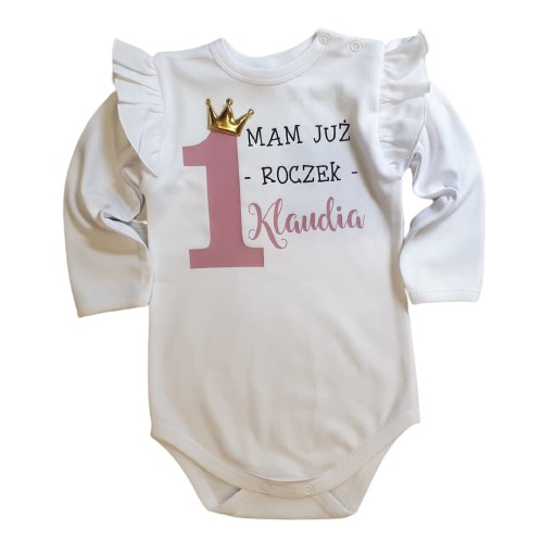 BODY falbanka Roczek MAM ROCZEK IMIĘ 74 80 86 92