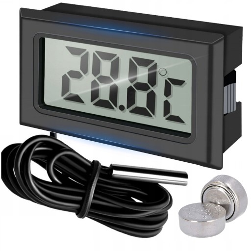 TERMOMETR ELEKTRONICZNY CYFROWY LCD Z SONDĄ DO AKWARIUM TERRARIUM SONDA