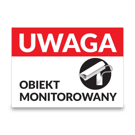 Tabliczka PCV OBIEKT MONITOROWANY 21x15