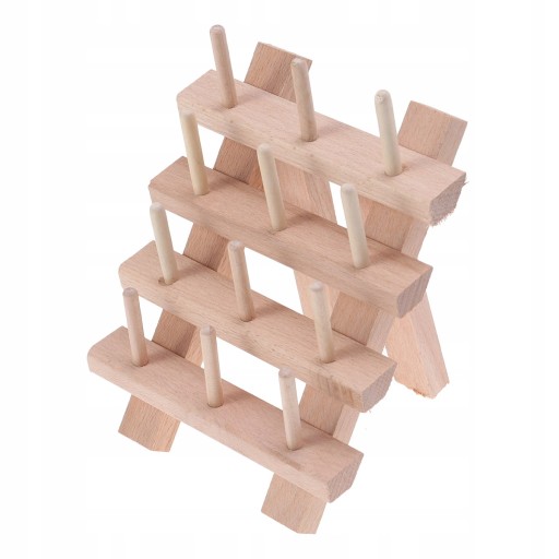 12 szpulka 1PC Drewno szpula stojak na