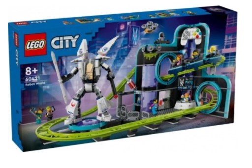 LEGO 60421 CITY PARK ŚWIAT ROBOTÓW Z ROLLERCOASTEREM