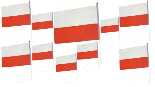 Flaga Polski Polska materiałowadwustronna 23szt.