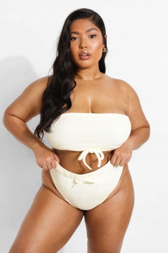 BOOHOO DÓŁ OD BIKINI MAJTKI ŻÓŁTE BAWEŁNA 46 3XL