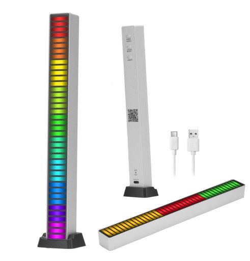 Equalizer LED RGB mikrofon aplikacja akumulator BT