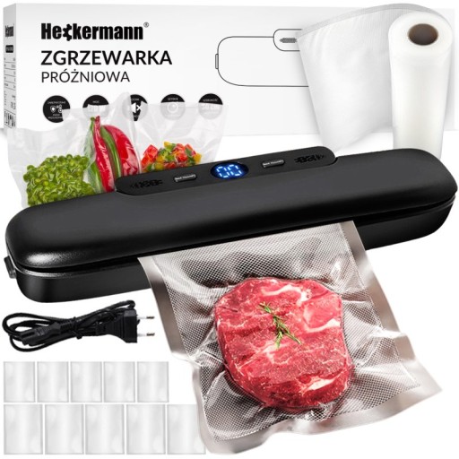 ZGRZEWARKA PRÓŻNIOWA DO PAKOWANIA ŻYWNOŚCI JEDZENIA PAKOWARKA 120W + FOLIA