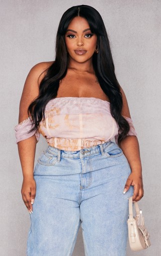 PrettyLittleThing BODY HISZPANKA SIATECZKOWE R.3XL F528113