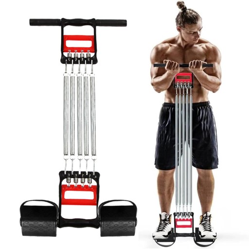 EKSPANDER DO ĆWICZEŃ SPRĘŻYNA FITNESS ROZCIĄGANIE METALOWY NAPINACZ MIĘŚNI