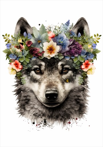 Plakat dla dzieci A3 shining wilk PS265