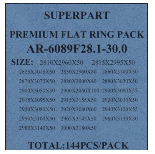 USZCZELKI PŁASKIE O-RING KOMPLET 28.1-30.0MM x144
