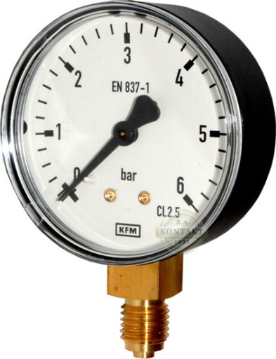 Manometr standardowy G1/4 R 63mm 0-6bar zearradialny tarczowy wskazówkowy