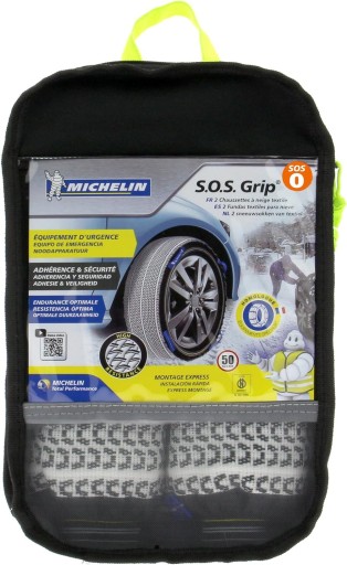 2 ŁAŃCUCHY ŚNIEGOWE TEKSTYLNE SKARPETY MICHELIN SOS 7 225/65R16 235/60R16