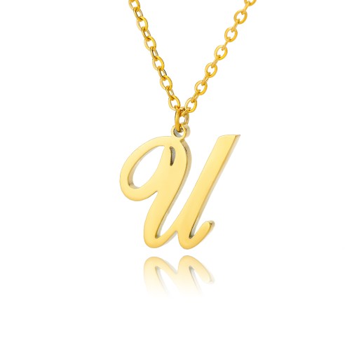 Initial Necklaces For Women Stainless Steel Hip