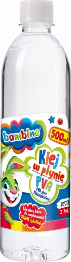 Klej w płynie PVA do slime , glutków Bambino 500ml