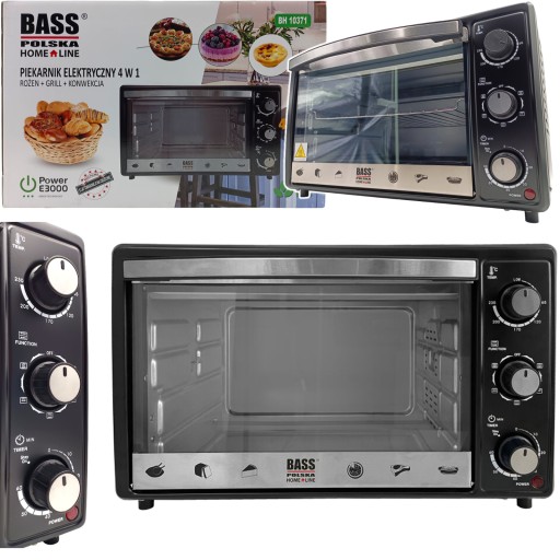 ELEKTRYCZNY PIEKARNIK 230V OPIEKACZ KUCHENKA 3w1 ROŻNO GRILL SUSZARKA