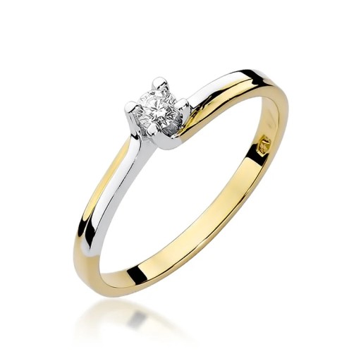 Pierścionek W-93 0,08ct brylanty żółte złoto 585