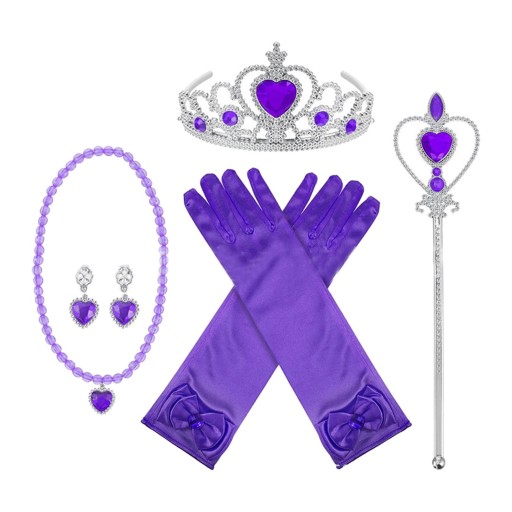 dziewcząt do ubierania księżniczki, rękawiczki Scepter Crown żółte