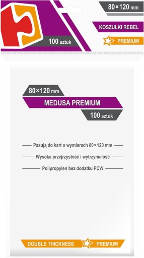 Rebel Koszulki Na Karty 80x120mm PREMIUM 100 SZTUK