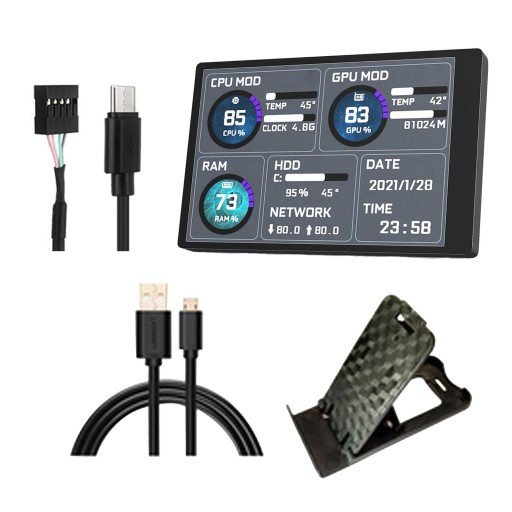 Wyświetlacz LCD Mini IPS Monitor temperatury