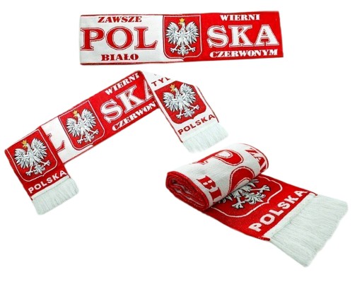 SZALIK POLSKI KIBICA REPREZENTACJA POLSKI EURO 2024 SZAL HAFTOWANY